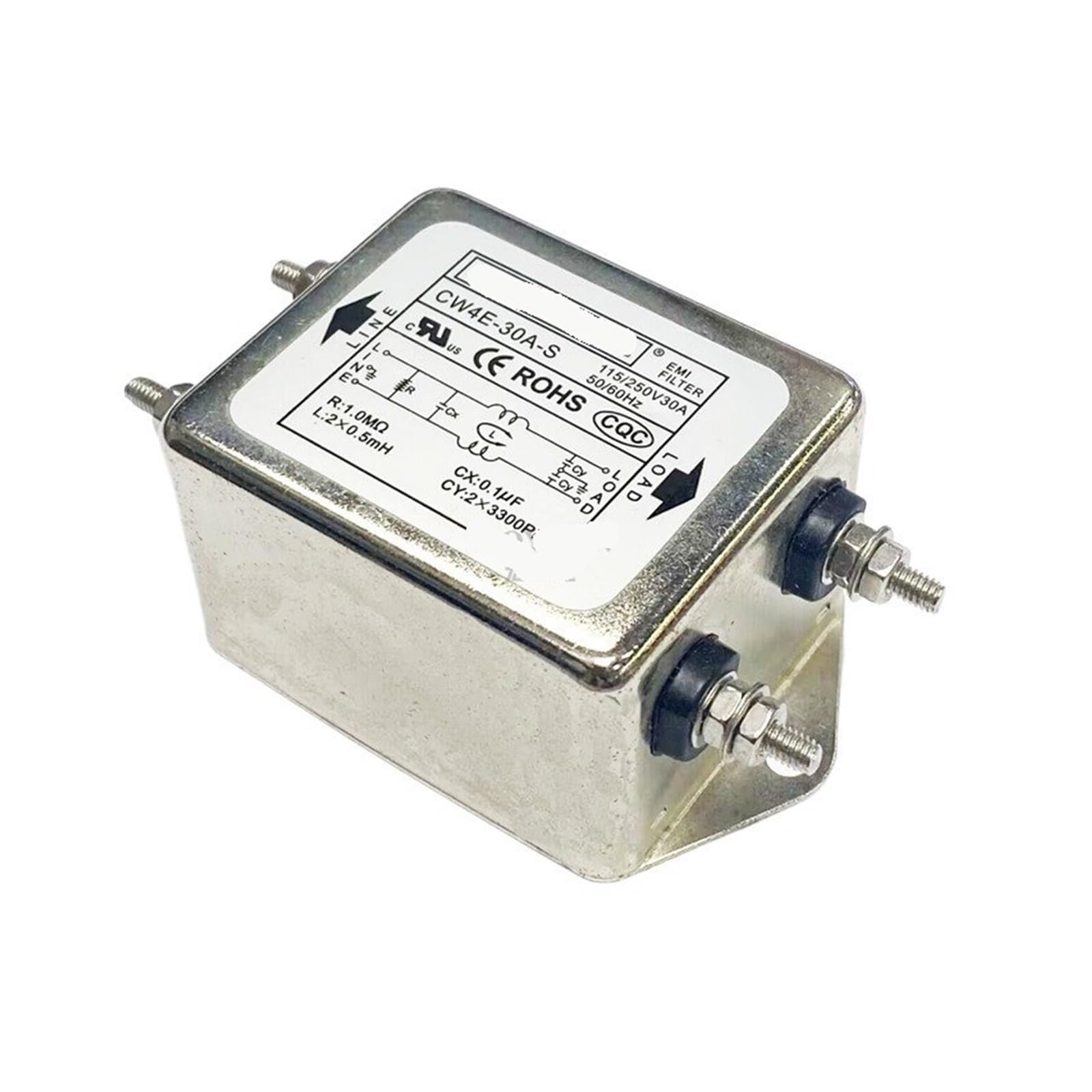CW4L2-20A-T Double Filter Power Filter Single Phase 220V 20A Anti-Interference(CW4E-30A-S)