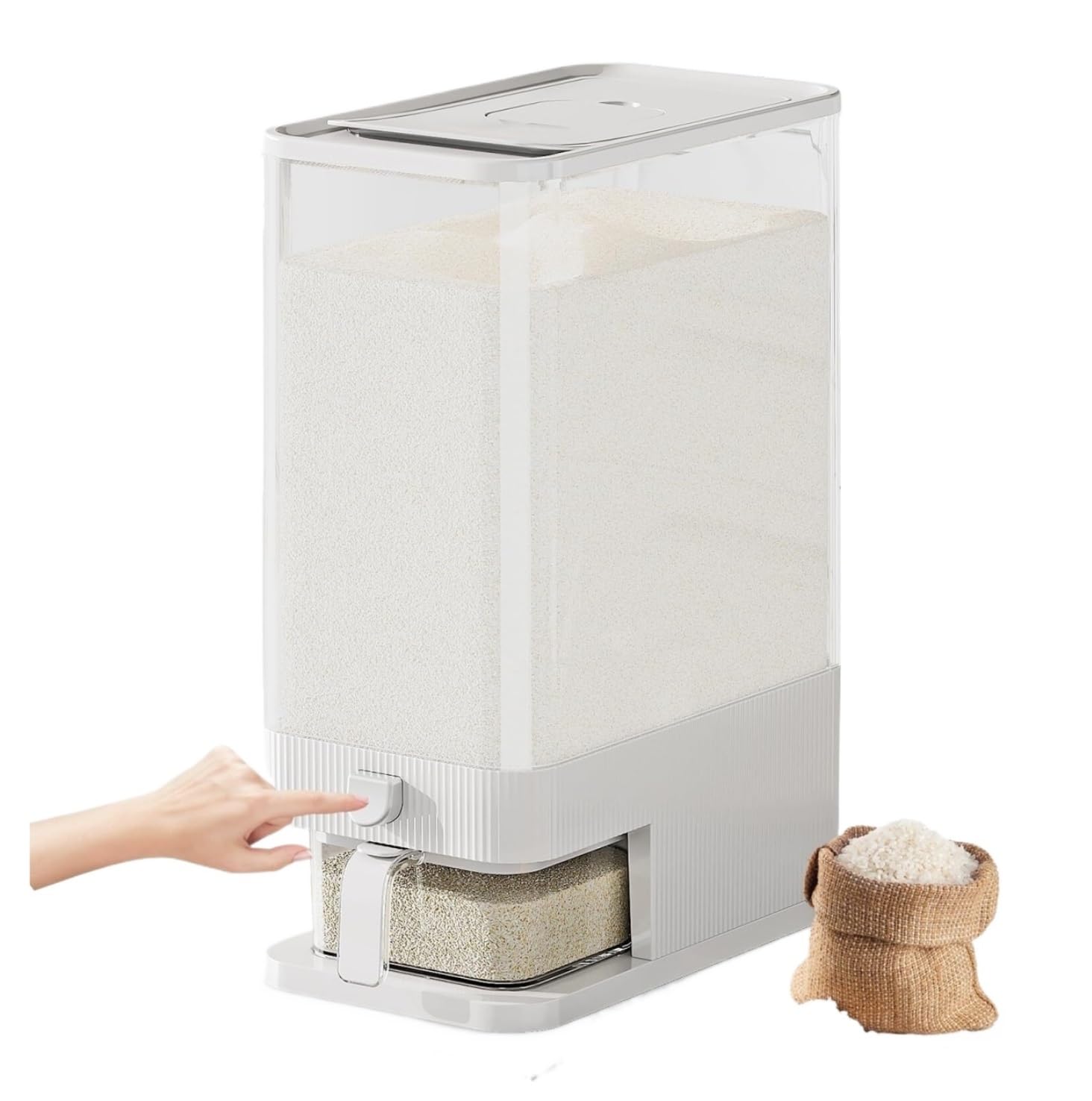 CVdrtyED Dry Food Cereal Dispenser Rice Dispense Pet Food Container Cereal Dispenser Bucket For Flour Small Grains Beans Pantry Rice Container