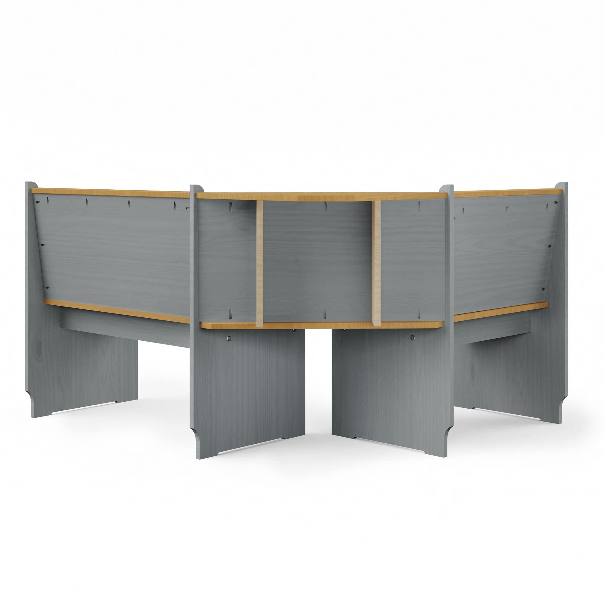 Corner Bench Dining Room Set with Solid Wood Dining Table and Wooden