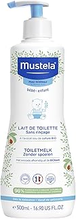 Mustela Lait de Toilette à l'Avocat Perséose BIO, Visage, Corps, Change, Bébé, Enfant, Famille - Nettoie sans rincer, 98% d'ingrédients d'origine naturelle (500ml)