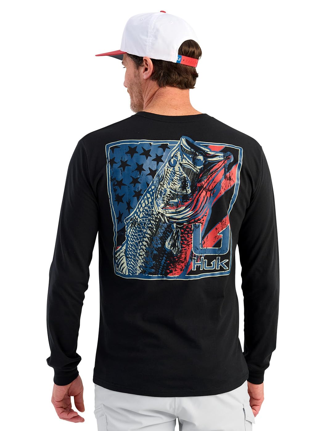 HUK Men's Kc Scott Pocket Tee, Comfortable Performance Fishing Long Sleeve T-Shirt with Chest Pocket