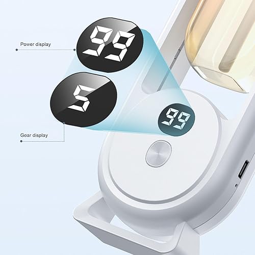 Miniatura 6 de Difusor de aceite esencial, máquina de fragancia de 5 engranajes con pantalla LED, difusor de aroma eléctrico recargable para sala de oficina en casa