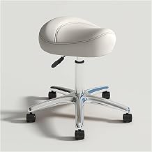 Saddle Chair Rolling Stool, Adjustable Height Office Chair with Wheels, Versatile Swivel Saddle Stool for Lab, Clinic, Salon, Dentist, Home & Office