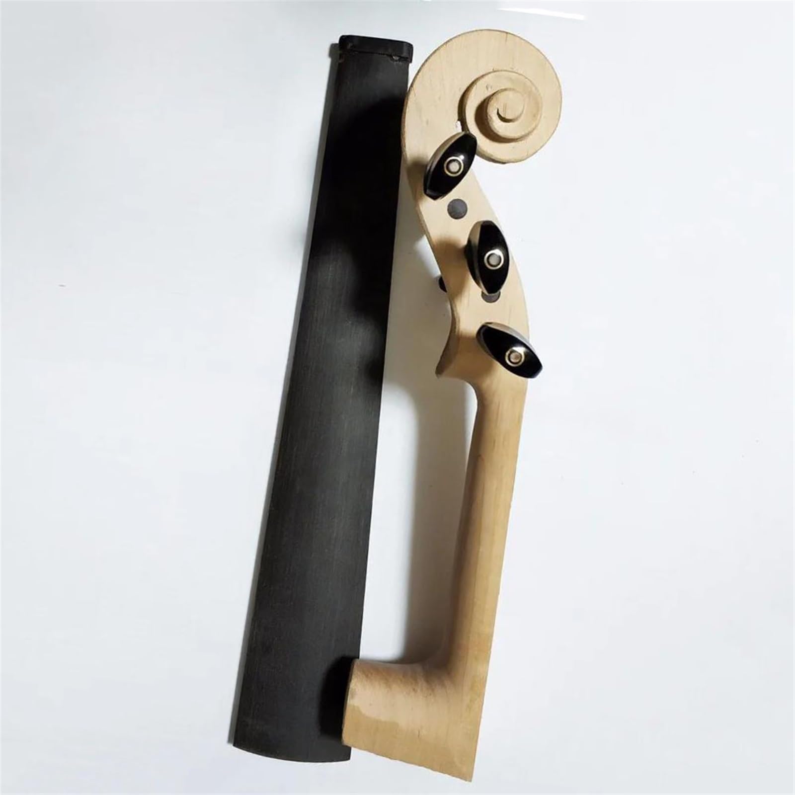 Raccords De Violon Pour Débutant 5 Cordes 4/4 Érable Blanc Violon Manche Tête Ébène Touche Sillet Violon Chevilles Pièces De Violon