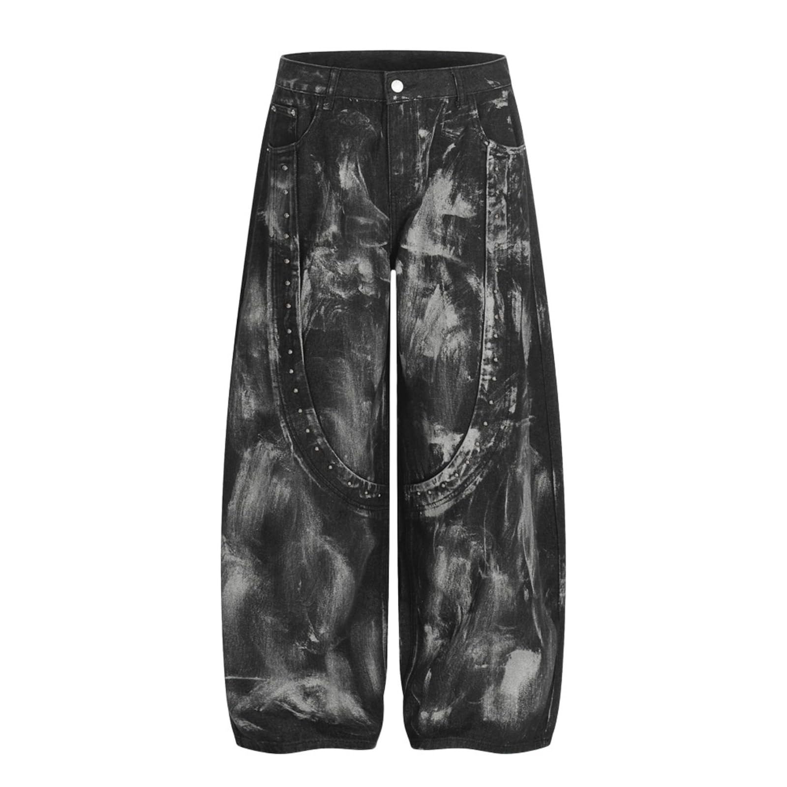 Generico Jeans Baggy da Uomo Stile Y2K Hip Hop Gothic Emo E Streetwear | Jeans Cargo Da Donna Vintage A Vita Alta in Denim Con Tasche