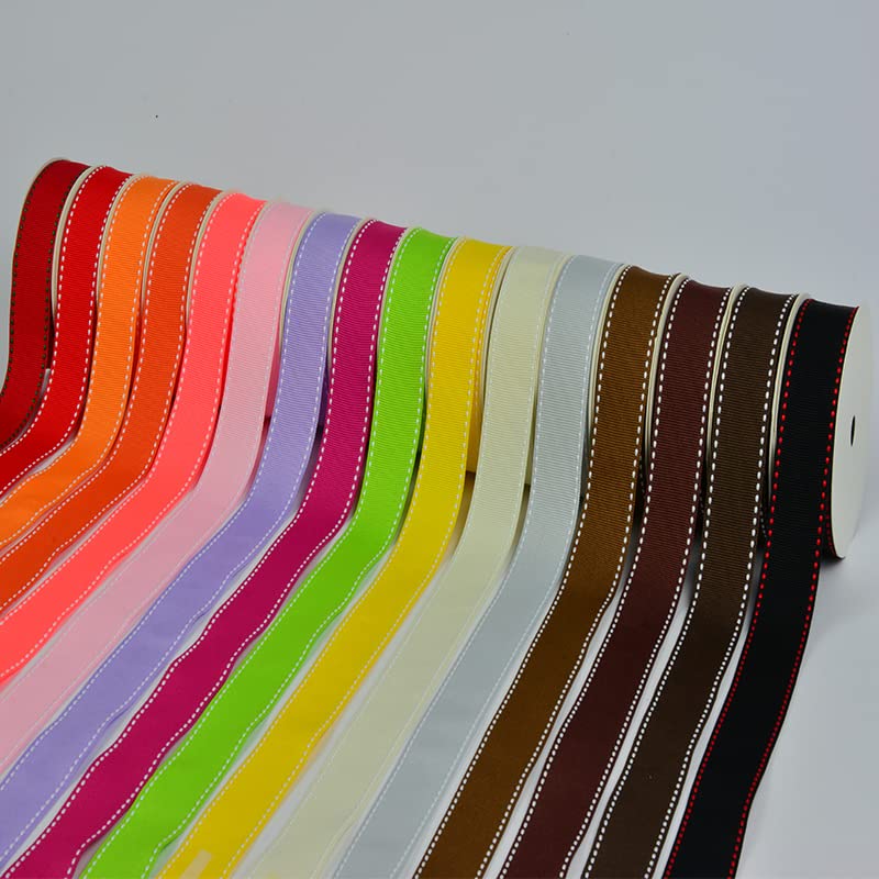 Cinta de puntada 9 mm 16 mm 22 mm 25 mm 100 yardas / cintas de rollo para regalos artesanales de bricolaje Decoración de banquete de boda 3 / 8quot; 5/8" 7/8" 1quot; Pulgada-Willow 563W, 22mm