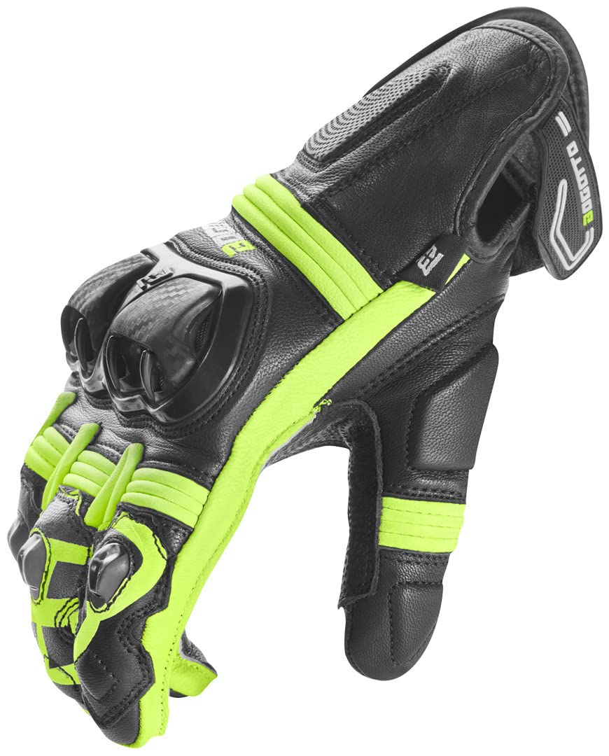 Bogotto Grand Champ Motorradhandschuhe, schwarz, XS