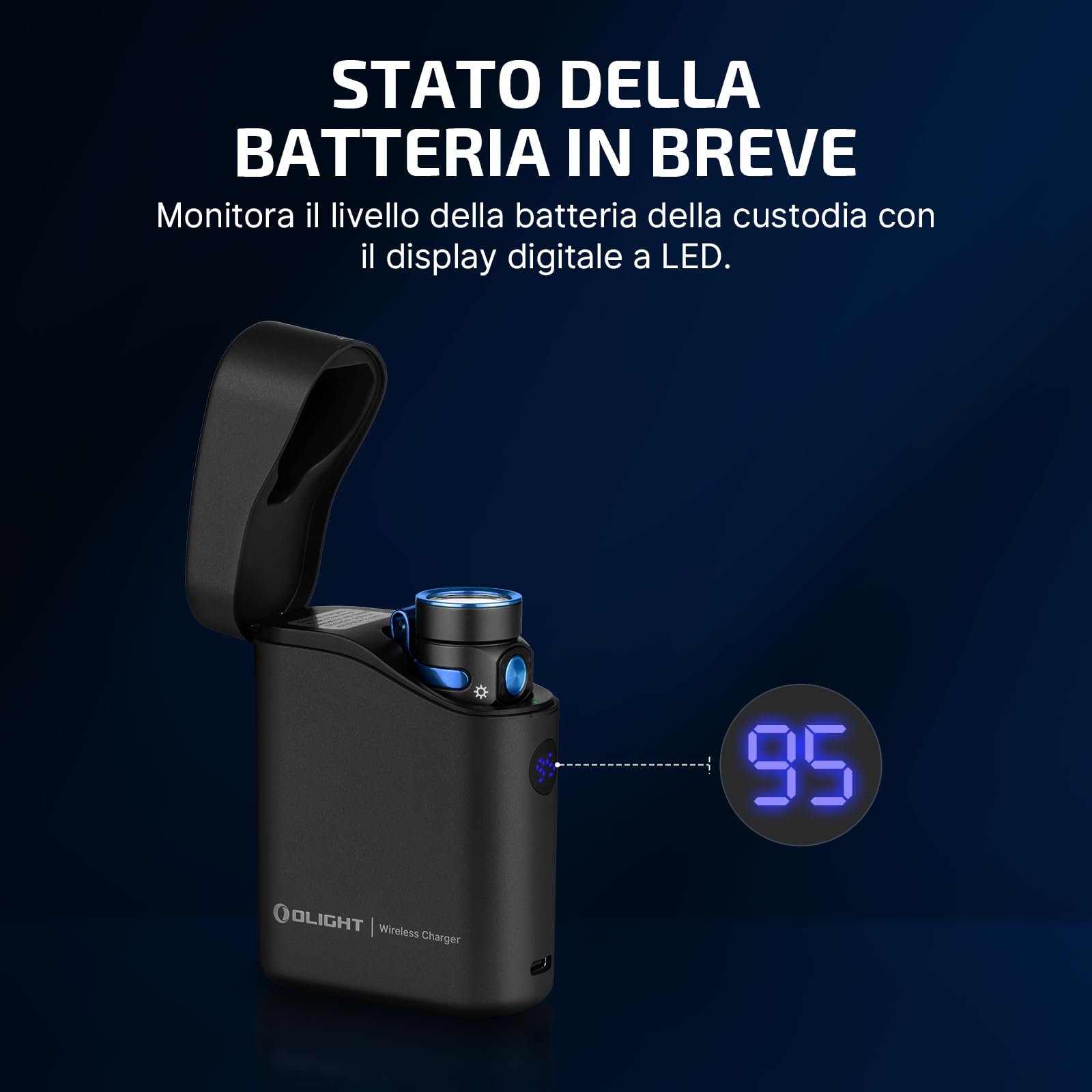 OLIGHT Baton 4 kit Torcia EDC con Scatola di Ricarica di Piccole Dimensioni ad Alta Luminosità 1300lm Pulsanti Laterali in Metallo Adatta a Casa o in Viaggio All'aperto (Nero)