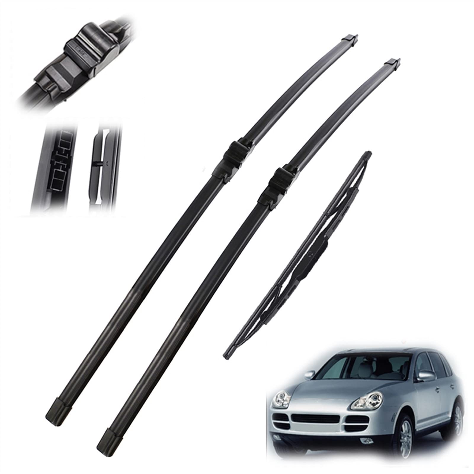 26 "+ 26" + 14 "LHD Kit Spazzole Tergicristallo Anteriore E Posteriore Set Parabrezza per Auto Parabrezza Tergicristallo per per Cayenne 2003-2006