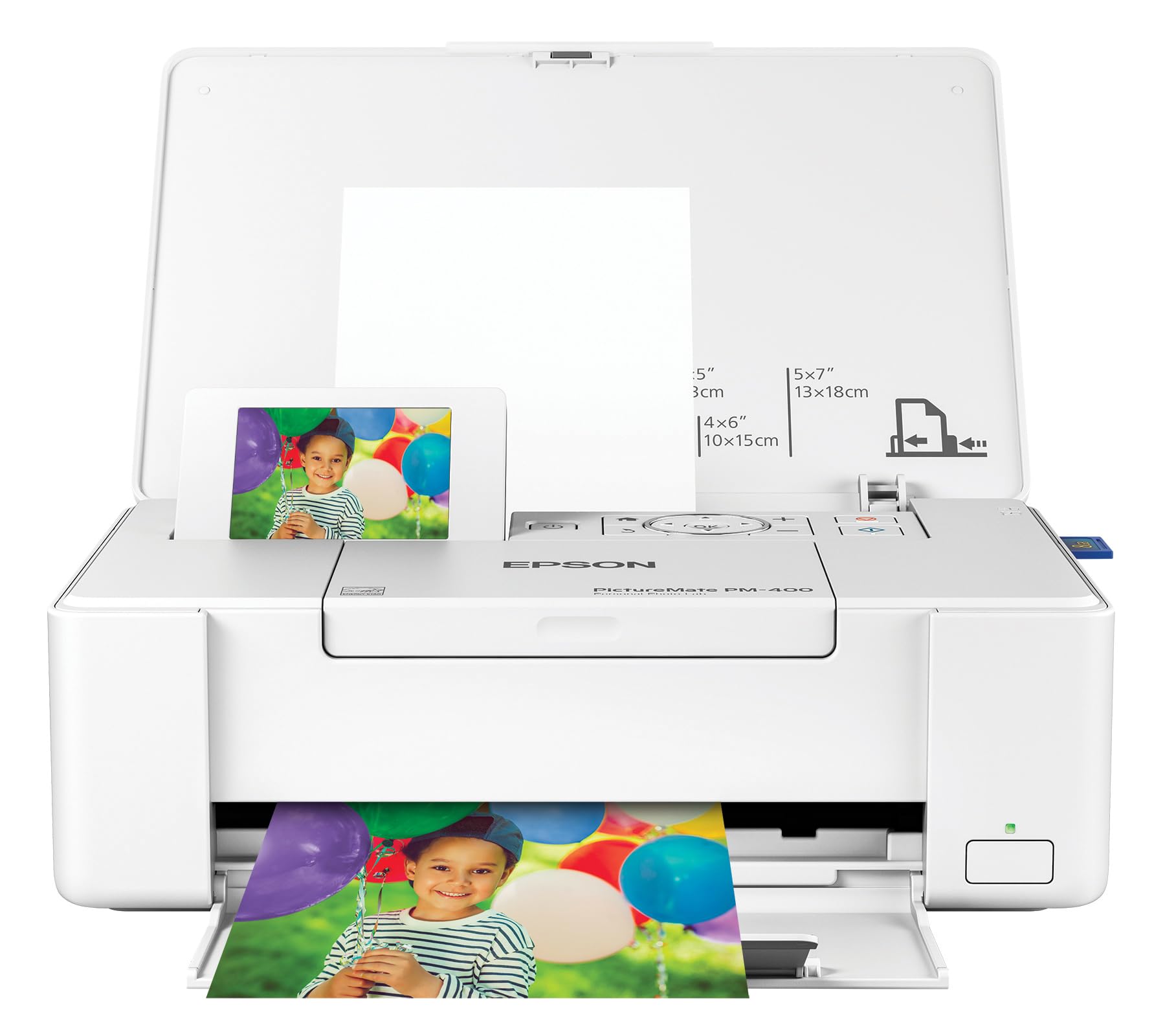 PictureMate PM-400 Wireless Compact Color Photo Printer, white