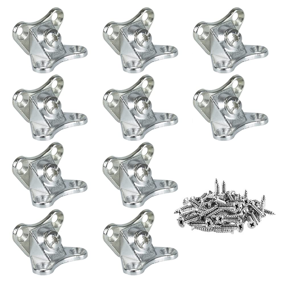 Removable Corner Brace,L Shape Right Angle Metal Bracket Corner Brace Removable Corner Code for Wood Furniture Cabinet Shelves Chair (Sliver, 10)