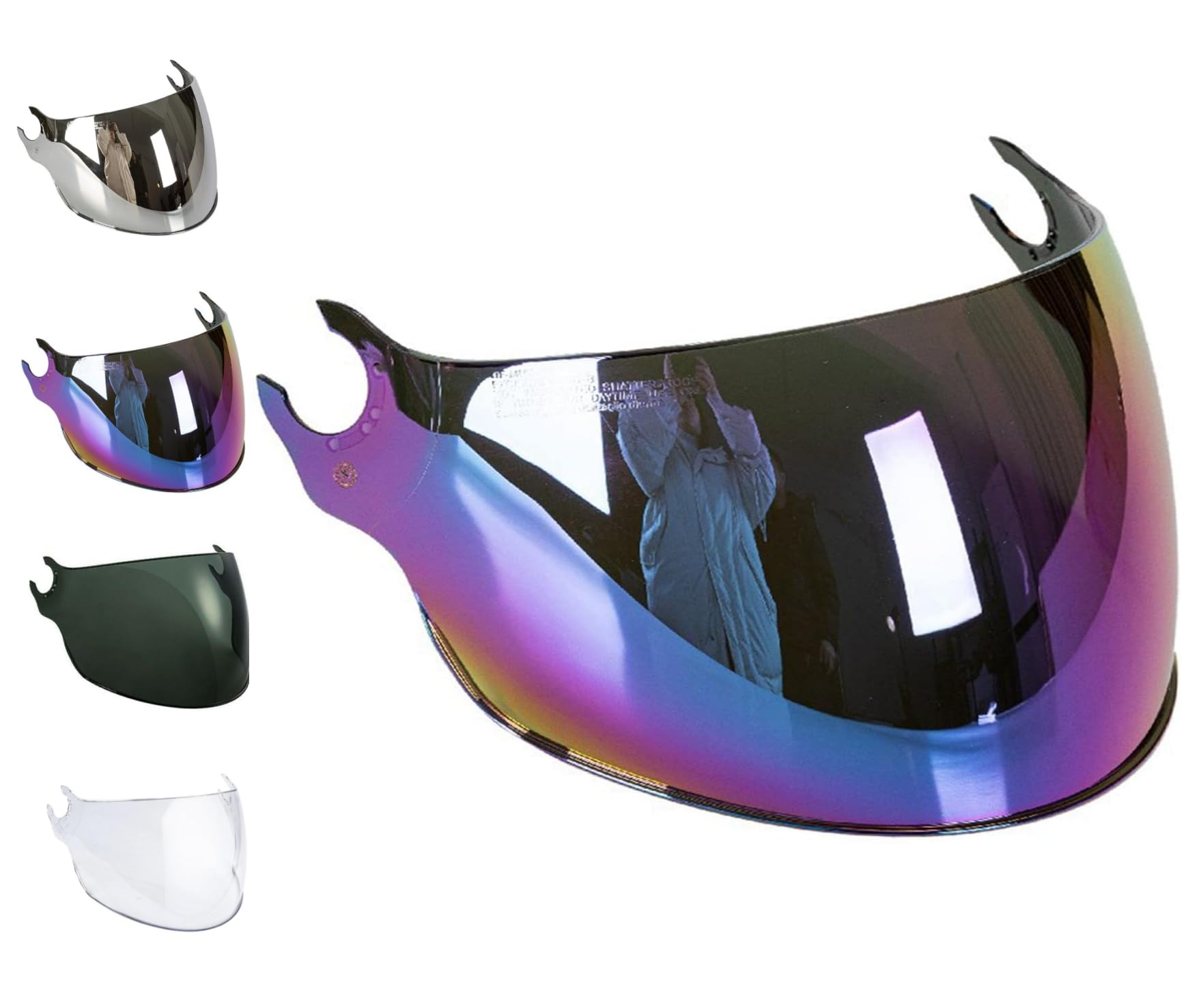 Visiera casco jet LS2 OF562 Airflow (no Airflow 2) (Arcobaleno)