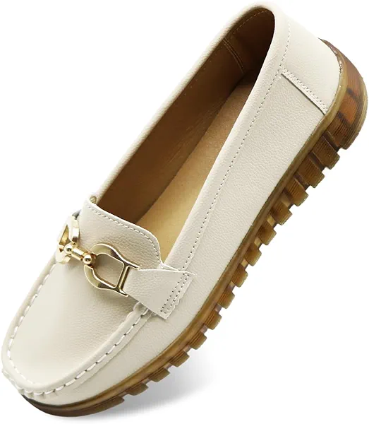 unsylvion Women's Loafers for Work,Slip Resistant Comfortable Suede,Stylish Business Casual Footwear for Office,Non Slip Work & Corporate Girly Shoes,Wide Width Available
