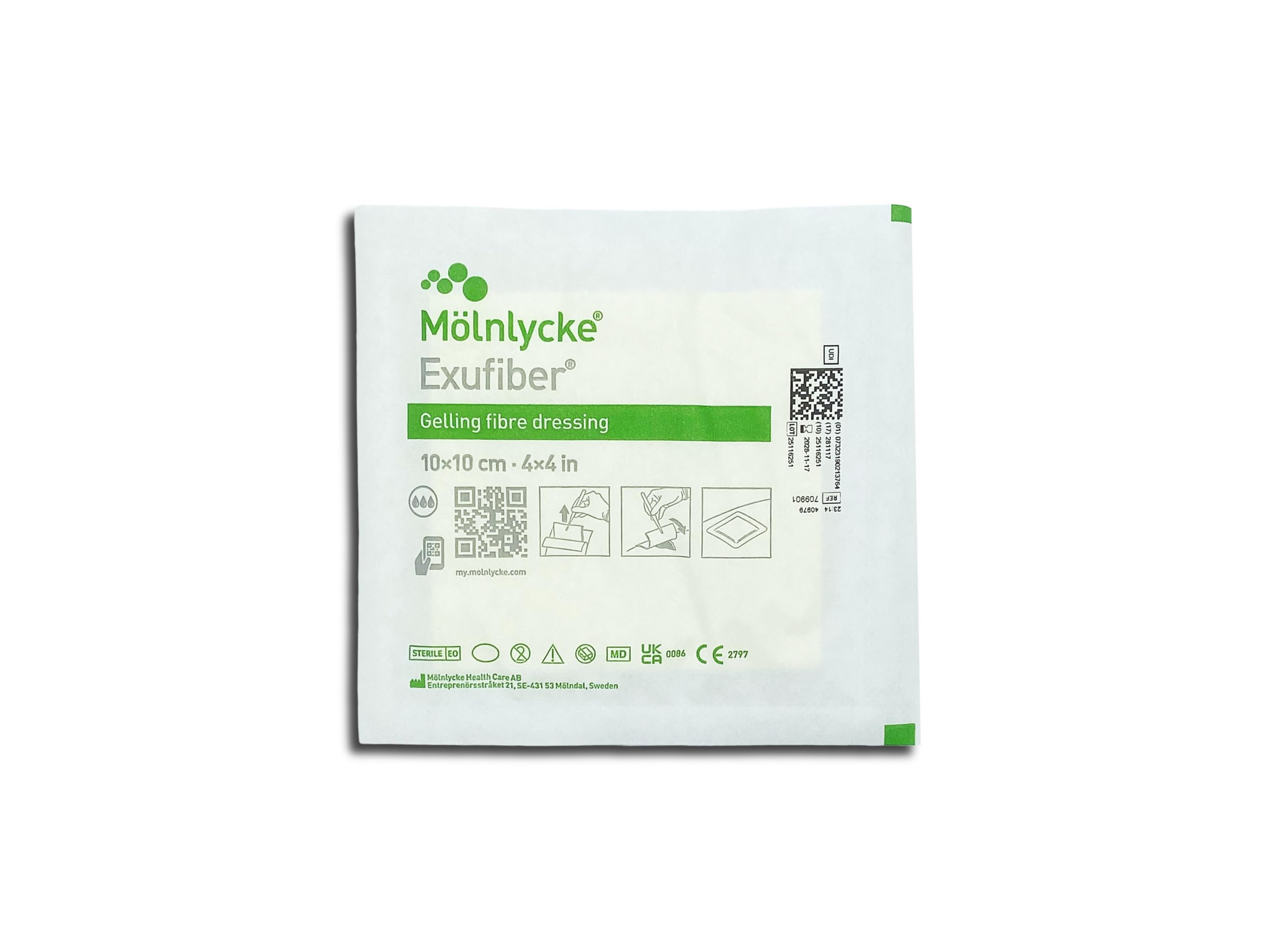 10x10cm, Gel-Faserverband, 10-pack