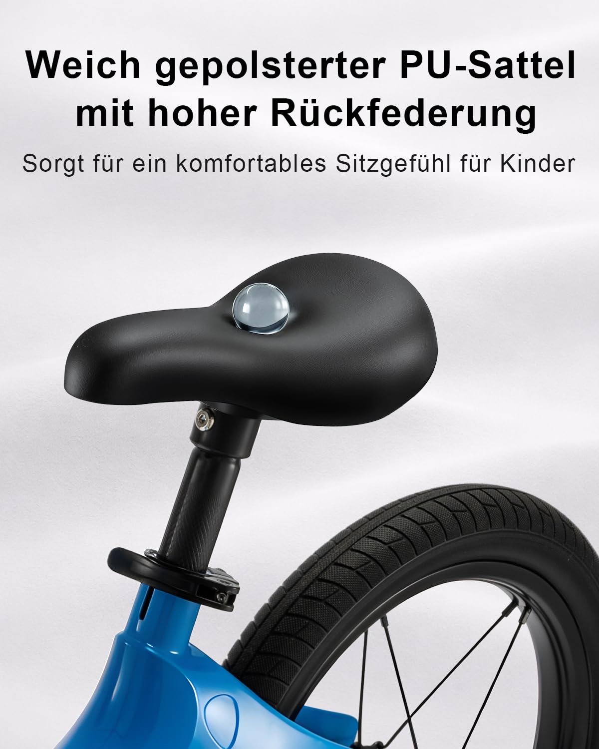 Generisch 14 Zoll Kinder Laufrad ohne Pedale für Jungen und Mädchen, Einteiliger, Leichter Rahmen aus Magnesiumlegierung, höhenverstellbarem Sattel