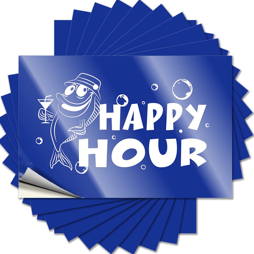 Mechanic Stickers Happy Hour Fish Royal Funny Sticker 10 Pcs Funny Sign Decor Funk Around and Find Out Sticker(8X12CM)