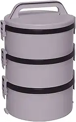 Soprano, 9003123412, Marmita Térmica Termoprato Plástica 3 Pratos Tekcor, cor Bege, Polipropileno