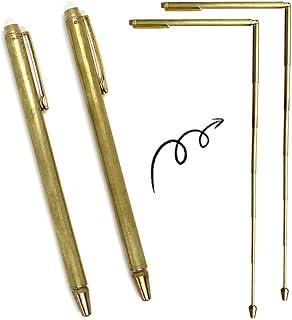 2PCS Copper Dowsing Rods, Retractable Divining Rods, Portable Pen Shape Rods Detector for Ghost Hunting Tools, Detect Gold, Divining Water, Seeking Treasure, Buried Items, Paranormal Activity, Etc