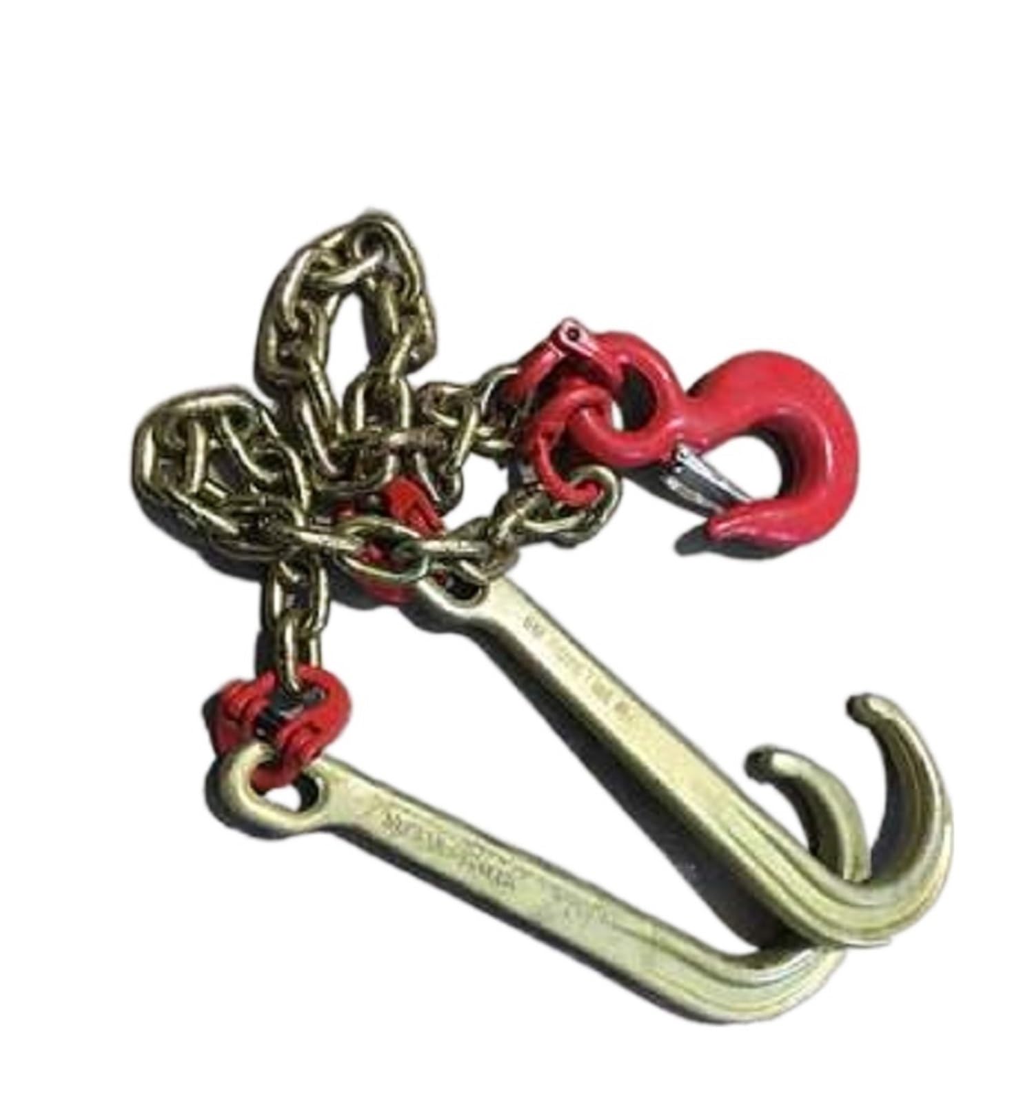 Chain Sling, 4Ton-5Ton Road Rescue Truck Trailer Wrecker Accessories Hook Chain Loquat Sling Winch Vehicle(9011A0019 4T)