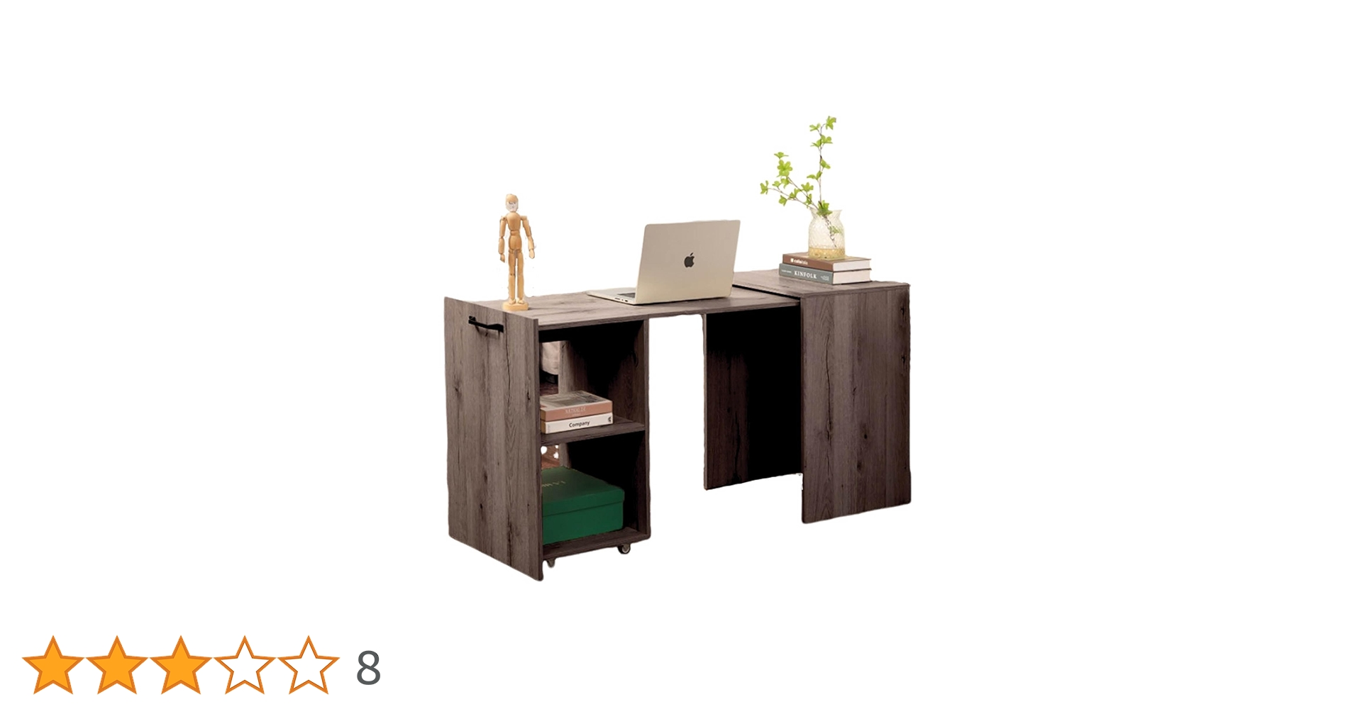 Amazon | DEPOS デポス PCデスク 木目調 幅140cm 奥行60cm 伸縮