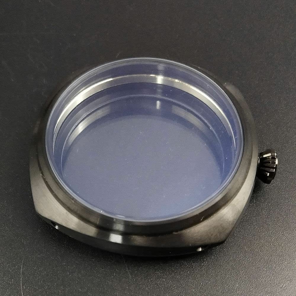 Caja de Reloj de Acero Inoxidable 316L de 45 mm, Color Negro. Accesorios para Relojes con Movimiento ETA 6497/6498.