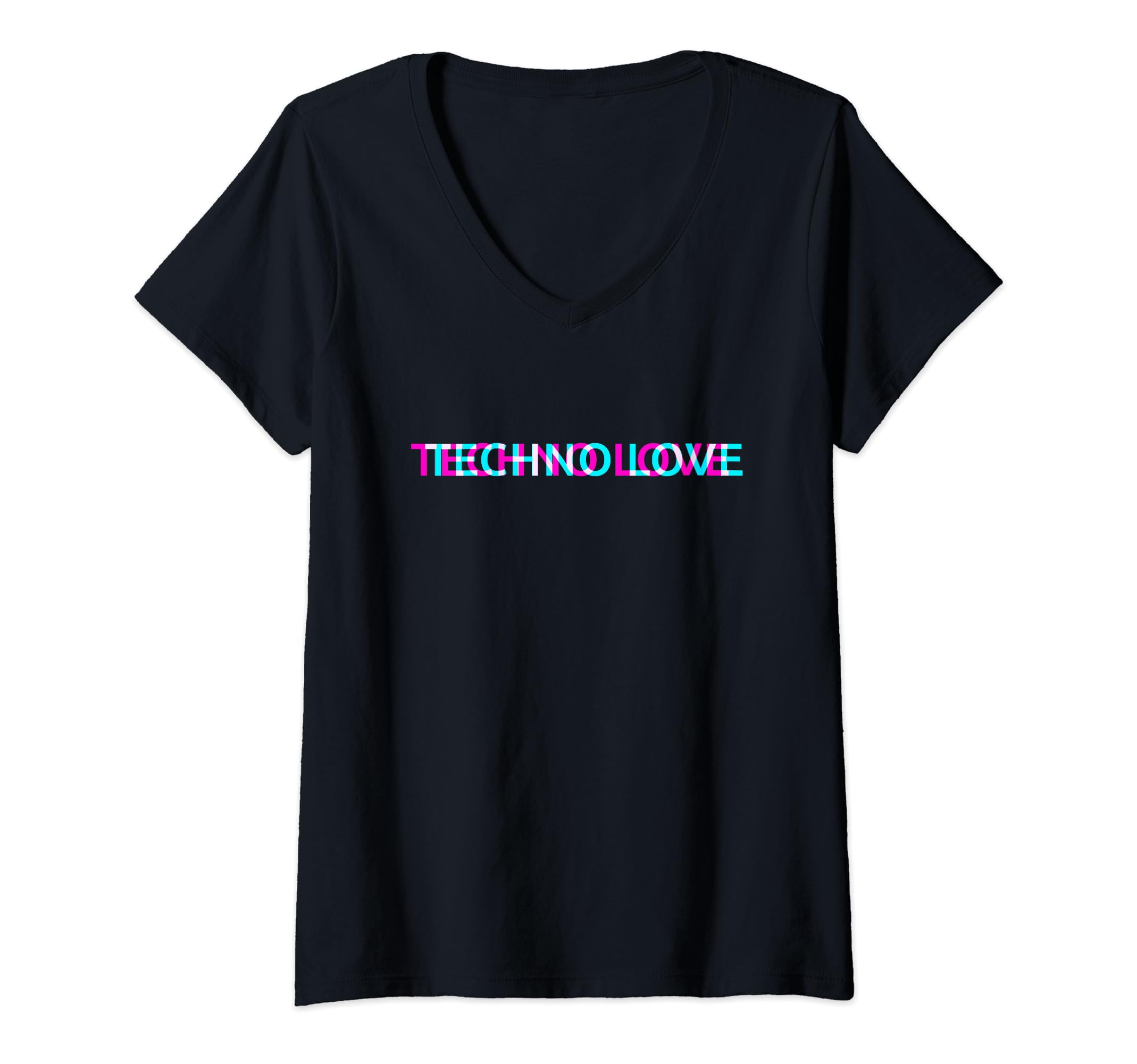 Techno Love Technolove Technotok Techtok Ravetok V-Neck T-Shirt
