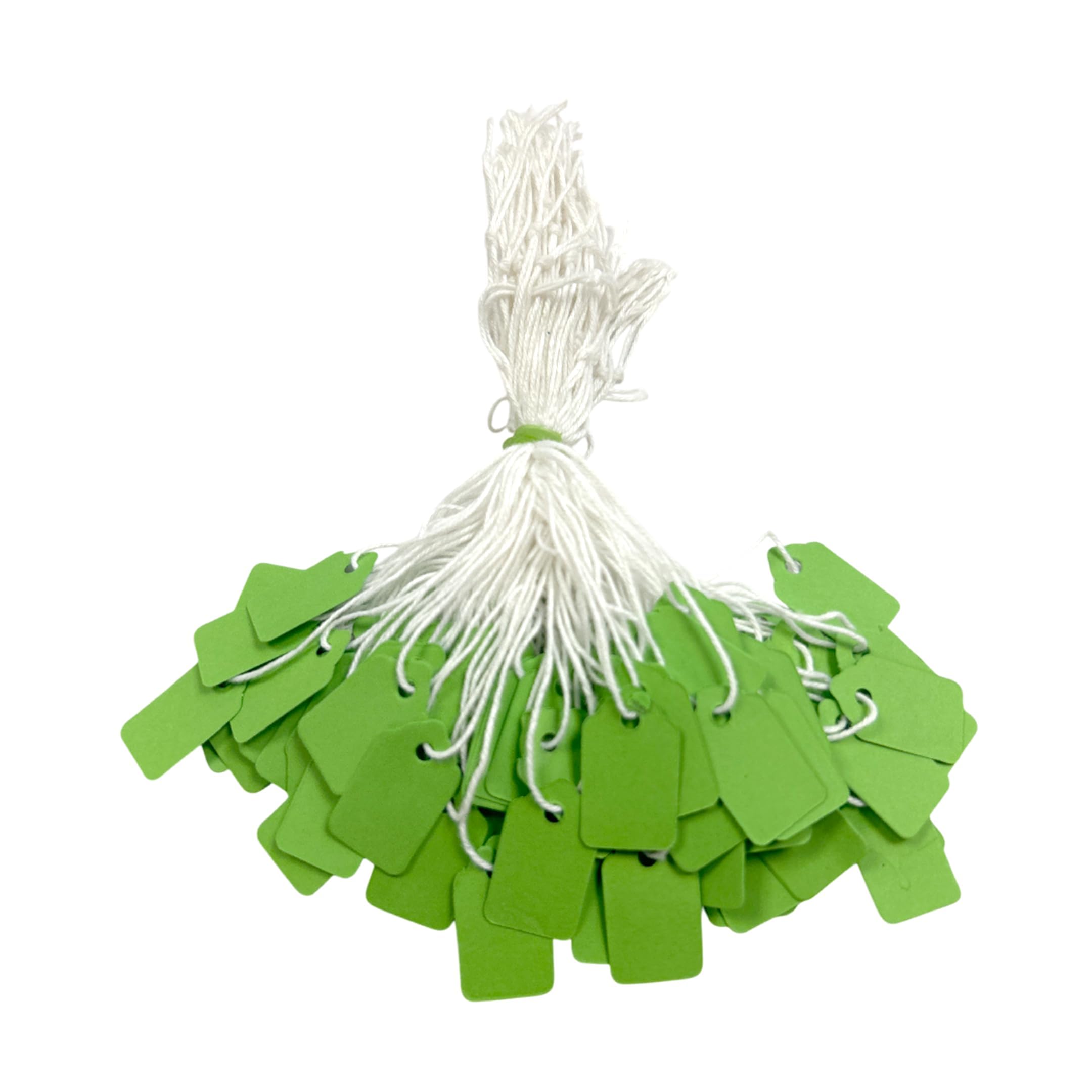 Pack of 200 Small Green Strung Tags Price Tickets 13 x 20mm