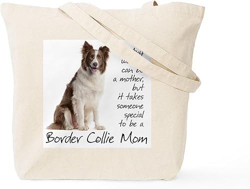 Vista 74 de CafePress Border Collie - Bolsa de lona natural, bolsa de compras reutilizable
