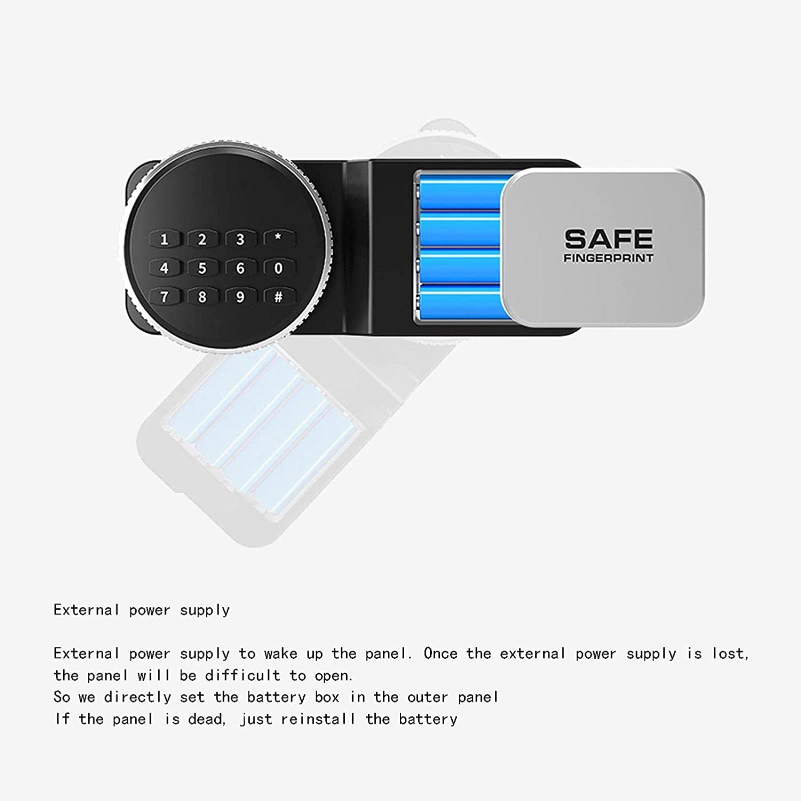 Cassetta di sicurezza, cassaforte ignifuga impermeabile con tastiera digitale, cassaforte con tastiera, cassaforte per armadietto, salvadanaio, per casa, ufficio, hotel, attività, gioielli, armi, con
