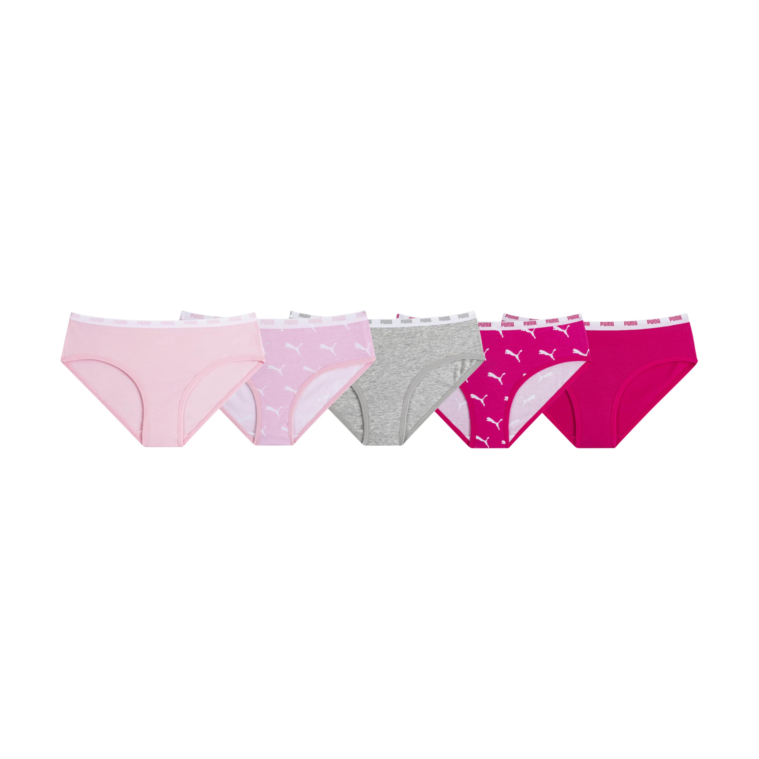 PUMA Girls Girls 5 Pack Cotton Bikini Underwear