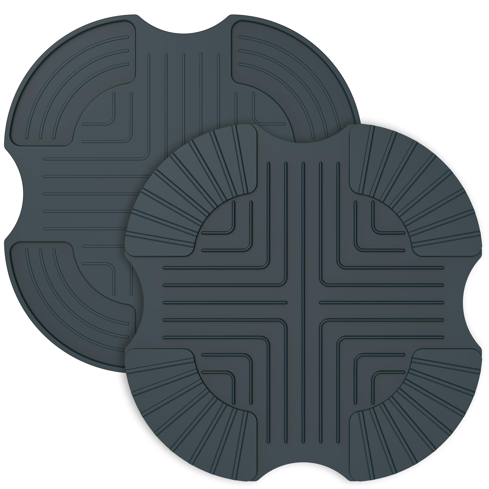 Foppla Dark Blue Silicone Trivet,2 Pcs Air Fryer Trivets Silicone For Crispi, Multifunctional Air Fryer Hot Pad For Home Kitchen Countertop