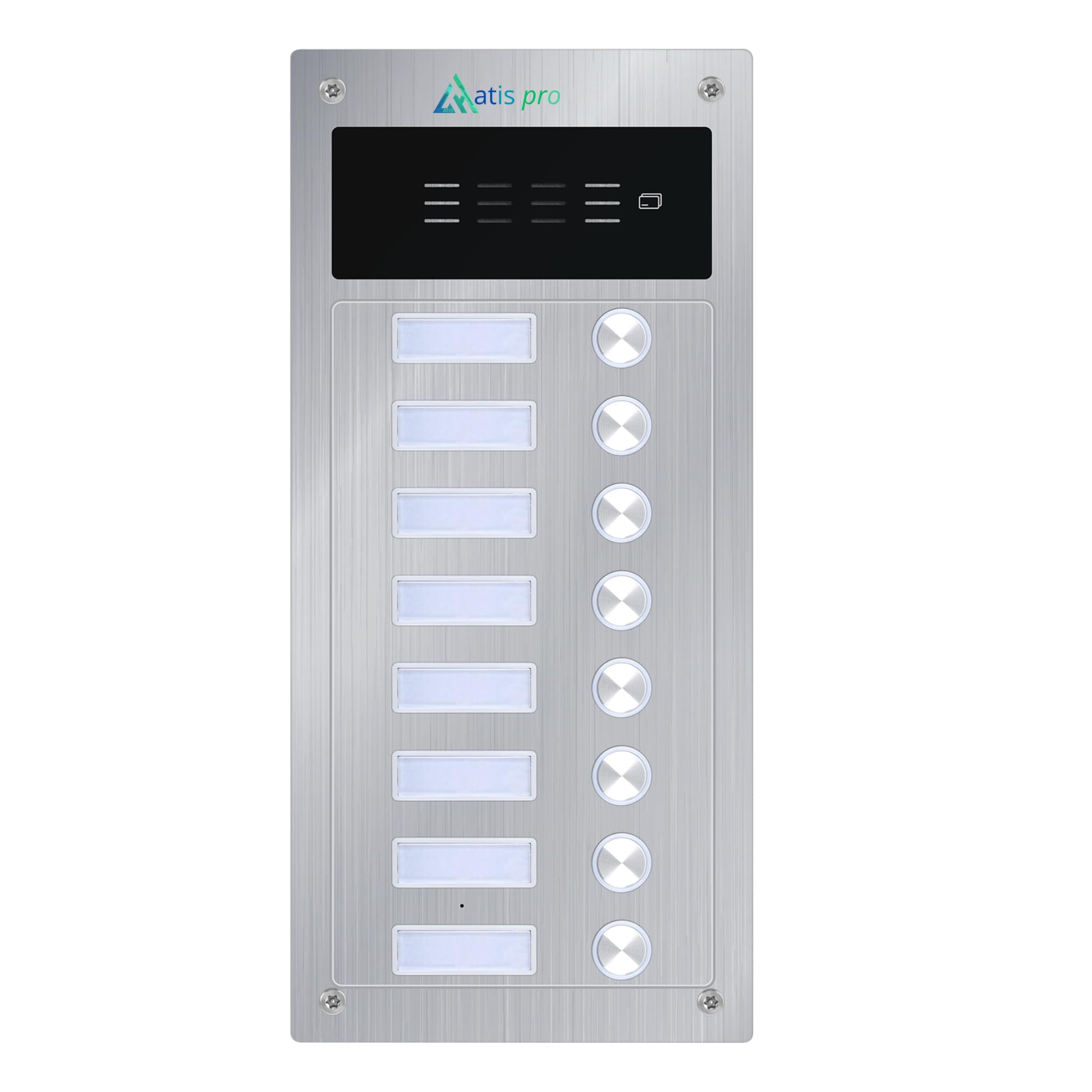 Kit d'interphone automatique 2 fils anti-vandalisme avec lecteur RFID | Complet avec téléphones, bloc d'alimentation | Très facile à installer. Installation pour encastrer et en surface