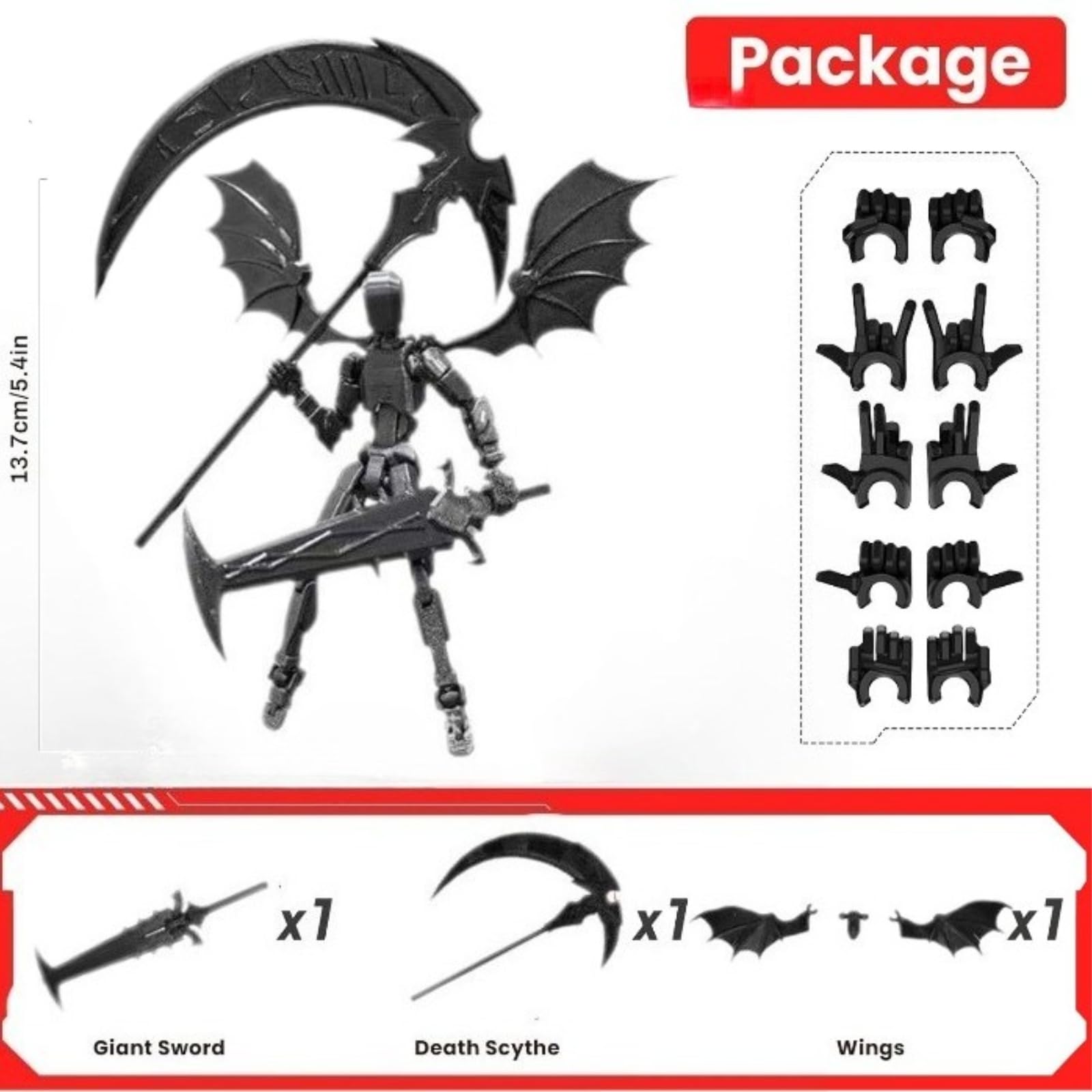 WANGHONGGOGO T13 Action Figur, 3D Printed Action Figur Set - Image 2