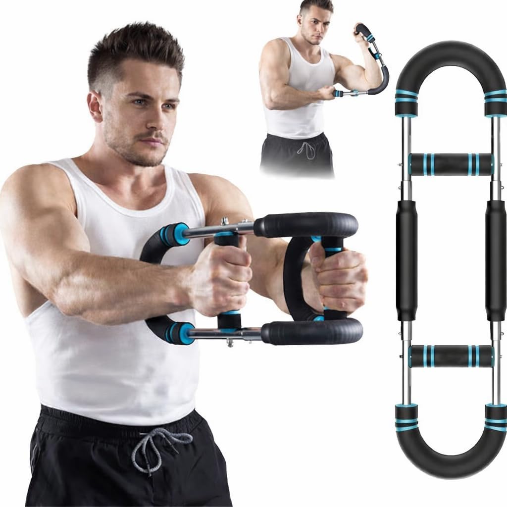Arm Exerciser & Shoulder Muscle Trainer – Adjustable Resistance Strength Machine for Biceps, Triceps & Forearms | Home Gym Workout Equipment for Men & Women | Alloy Steel Grip Strengthener