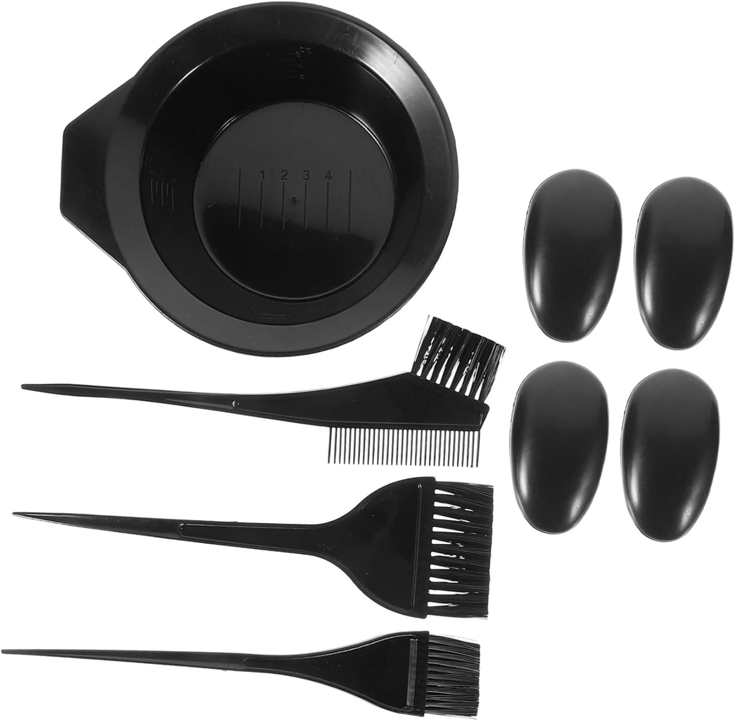 VINTORKY 1セット 5ピース ヘアカラーセット ヘアケアキット ツール ヘアダイブラシとボウル ヘア染色ボウル 染色キット 