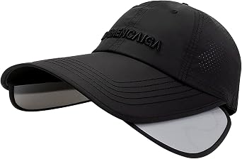 Mens Cool Mesh Baseball Cap Retractable Wide Brim Quick Dry Golf Fishing Running Hat Women Ponytail Beach Sun Visor Hat