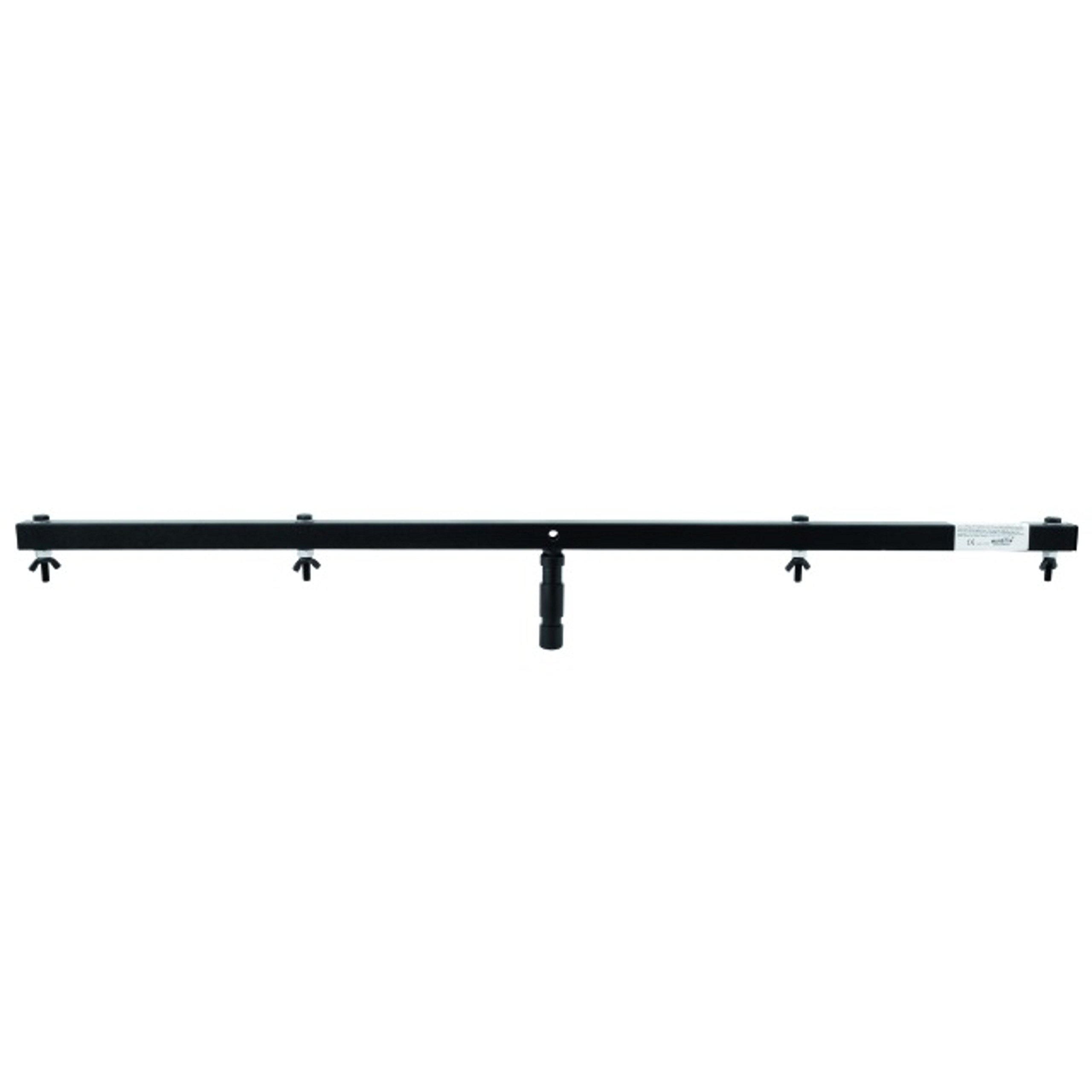 Image of the lightmaXX T-Bar Support Bar with TV Adapter, showing its structure and mounting points for four lights.
