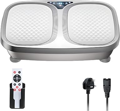 Vibration Plate Exercise Machine - 200kg Load Capacity, 120 Intensity Levels, Exercise Equipment for Home Use 5 Muscle-Stimulating Programs, Anti-Slip Design | Fitness Equipment for Full-Body Workout