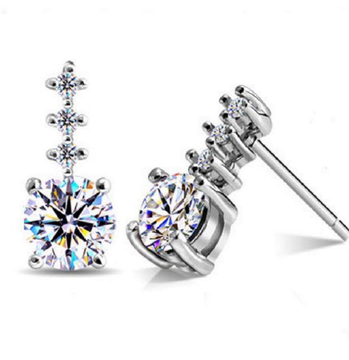 dc jewels Elegant & Beautiful Silver Plated Zircon Stud Earring For Women & Girls (B07N5C83KT) Amazon Price History, Amazon Price Tracker