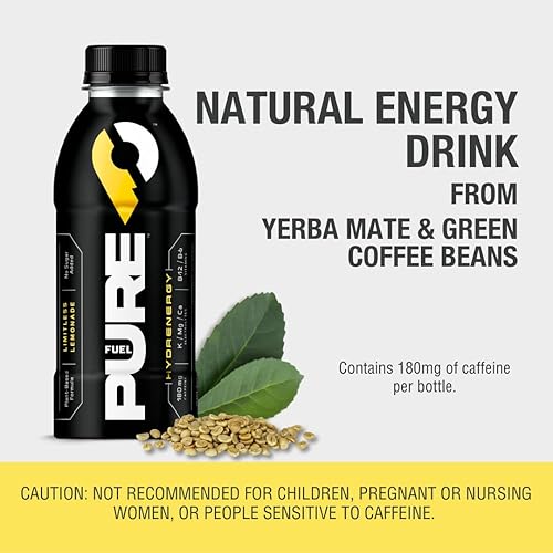 Miniatura 3 de Pure Fuel Hydrenergy Limitless Lemonade - Sabor a limonada a base de plantas, electrolitos, vitaminas B, sin azúcar añadido, bebidas de rendimiento
