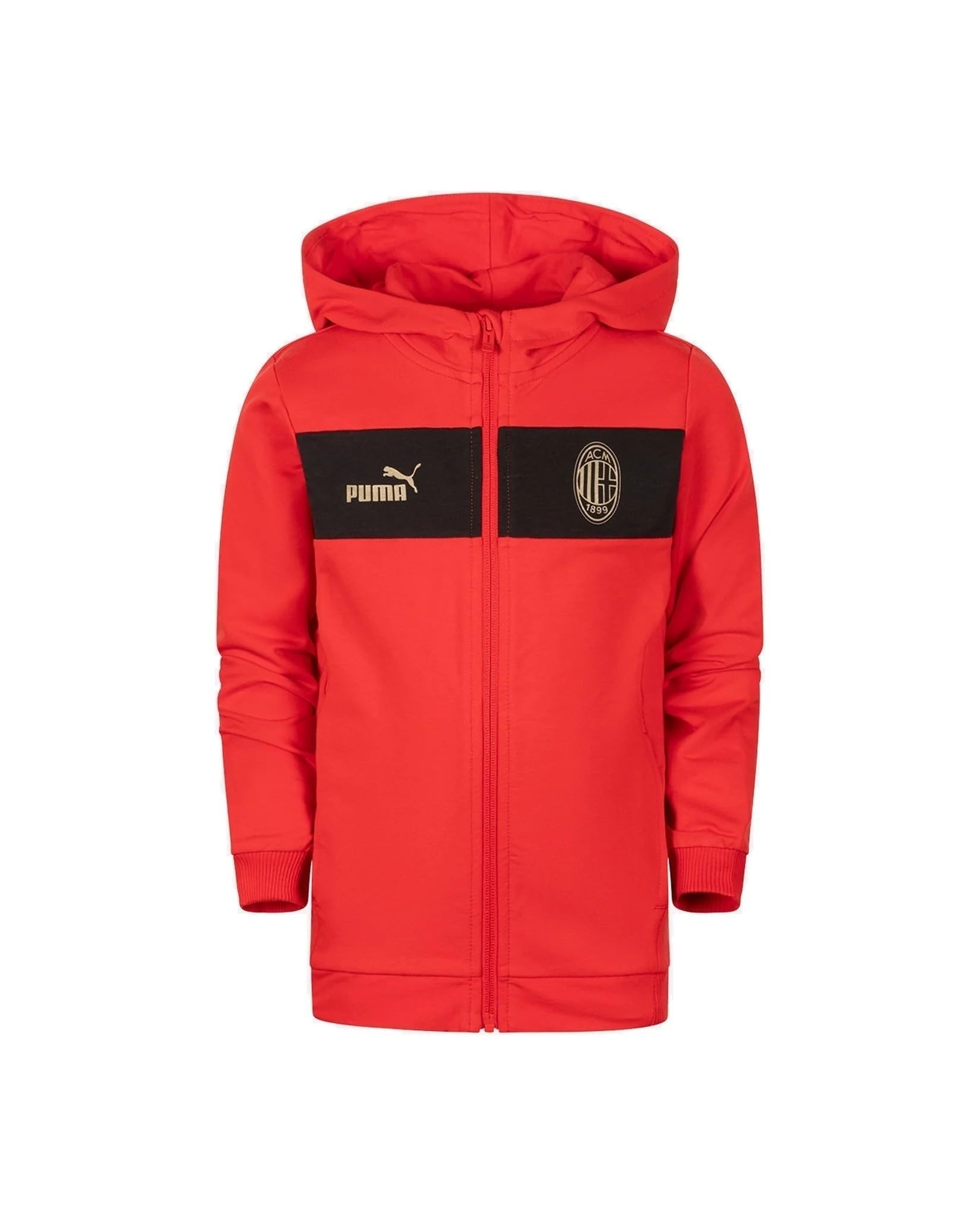 PUMA tuta intera ACM MiLAN Cotone Garzato Fan suit 2024 25 Cotone Capuccio (IT, Testo, M, Regular, Regular, 2, Rosso)