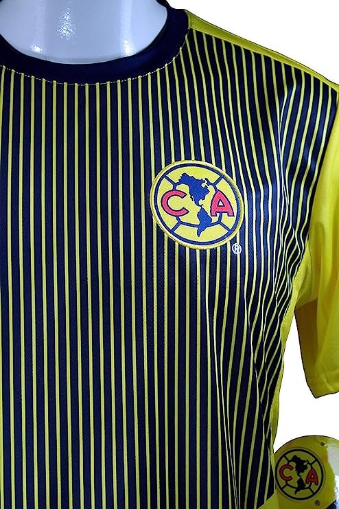 Icon Sports Adult Club America Official Soccer Poly Jersey Shirt -011 XL Yellow