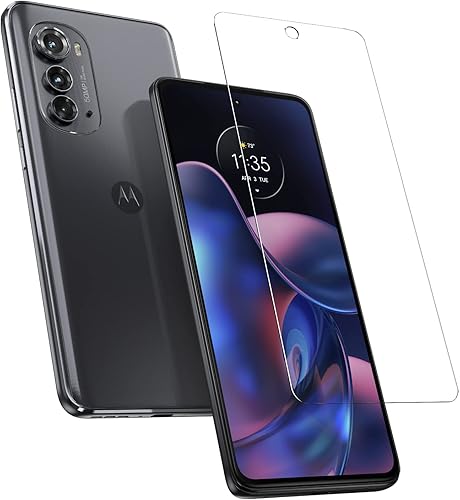 Miniatura 3 de Motorola Edge (2022) Funda protectora negra suave + protector de pantalla de vidrio 9H + cargador TurboPower de 30 W y cable USB-C de 3.3 pies (no