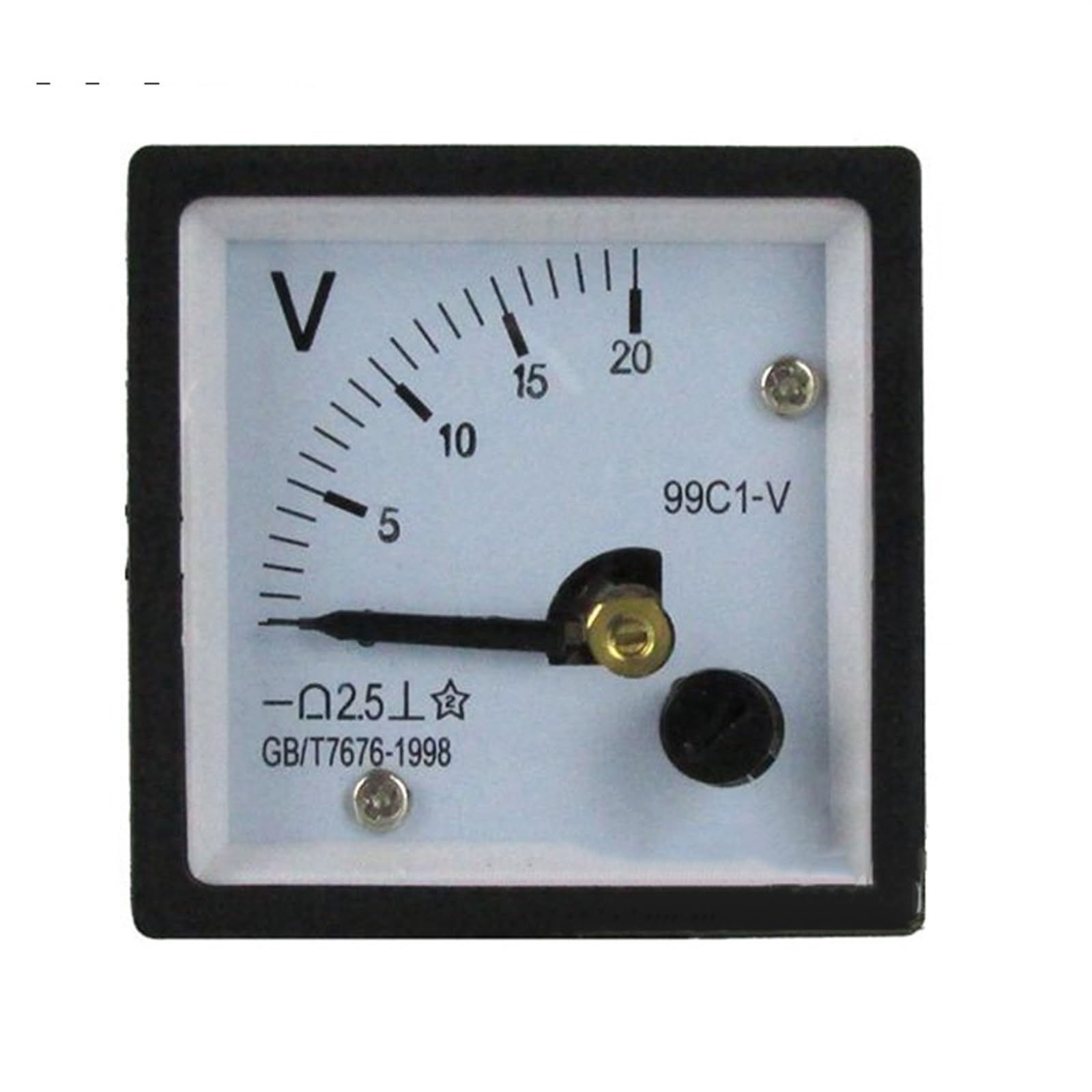 Voltmetro CA, 99C1 DC 0-5V-1000v Misuratore di voltmetro analogico da pannello 48mm x 1 pz(0 600V)