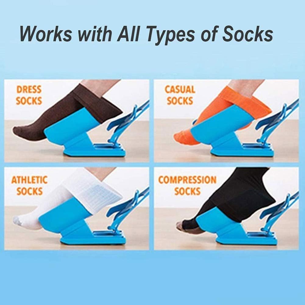 Enhebrar medias y calcetines ayuda a poner calcetines en off Sock Slider Kit,flexible y fácil de usar, dispositivo para discapacitados, sin dolor, permite no inclinarse