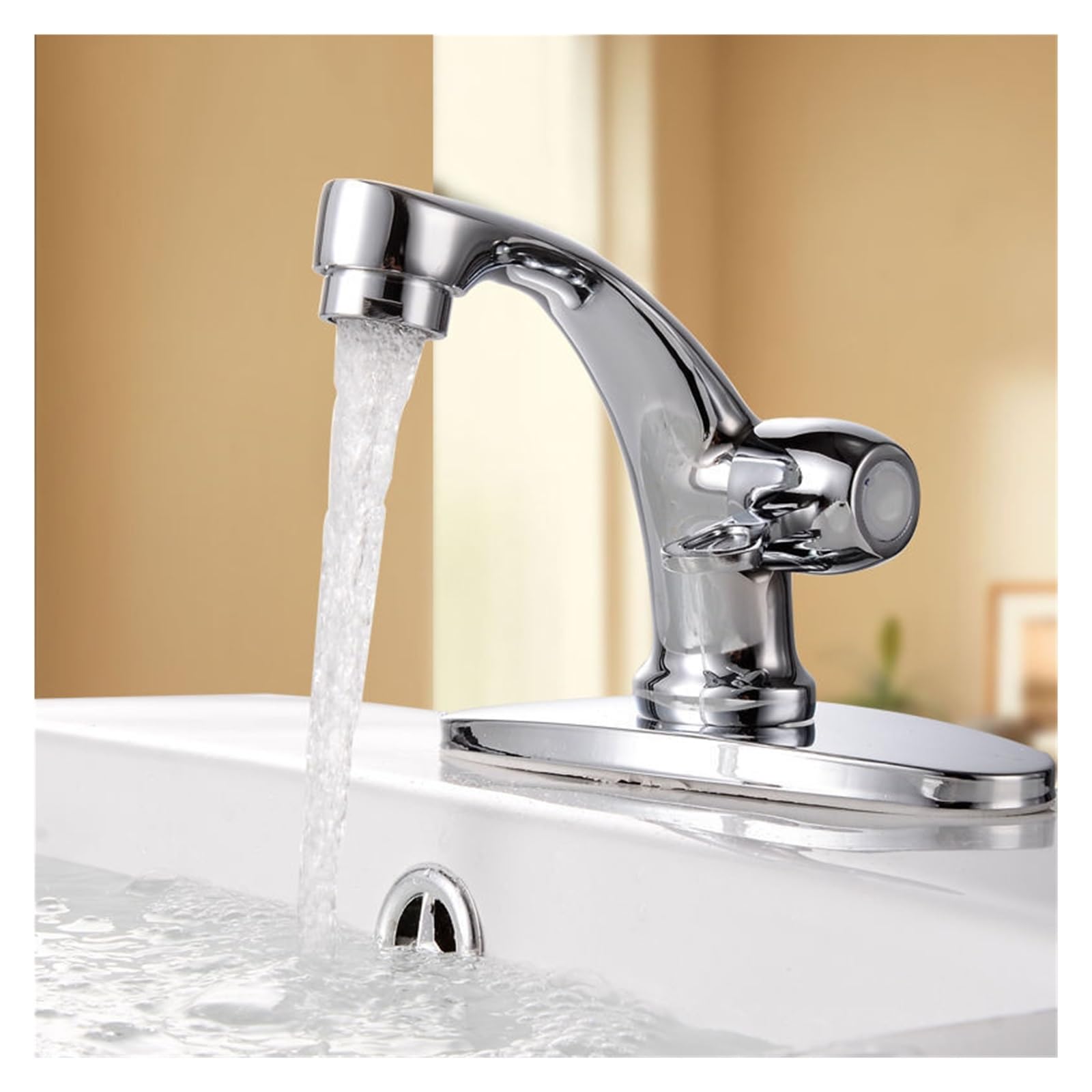 Grifo de lavabo anticorrosión con monomando fluido para baño moderno