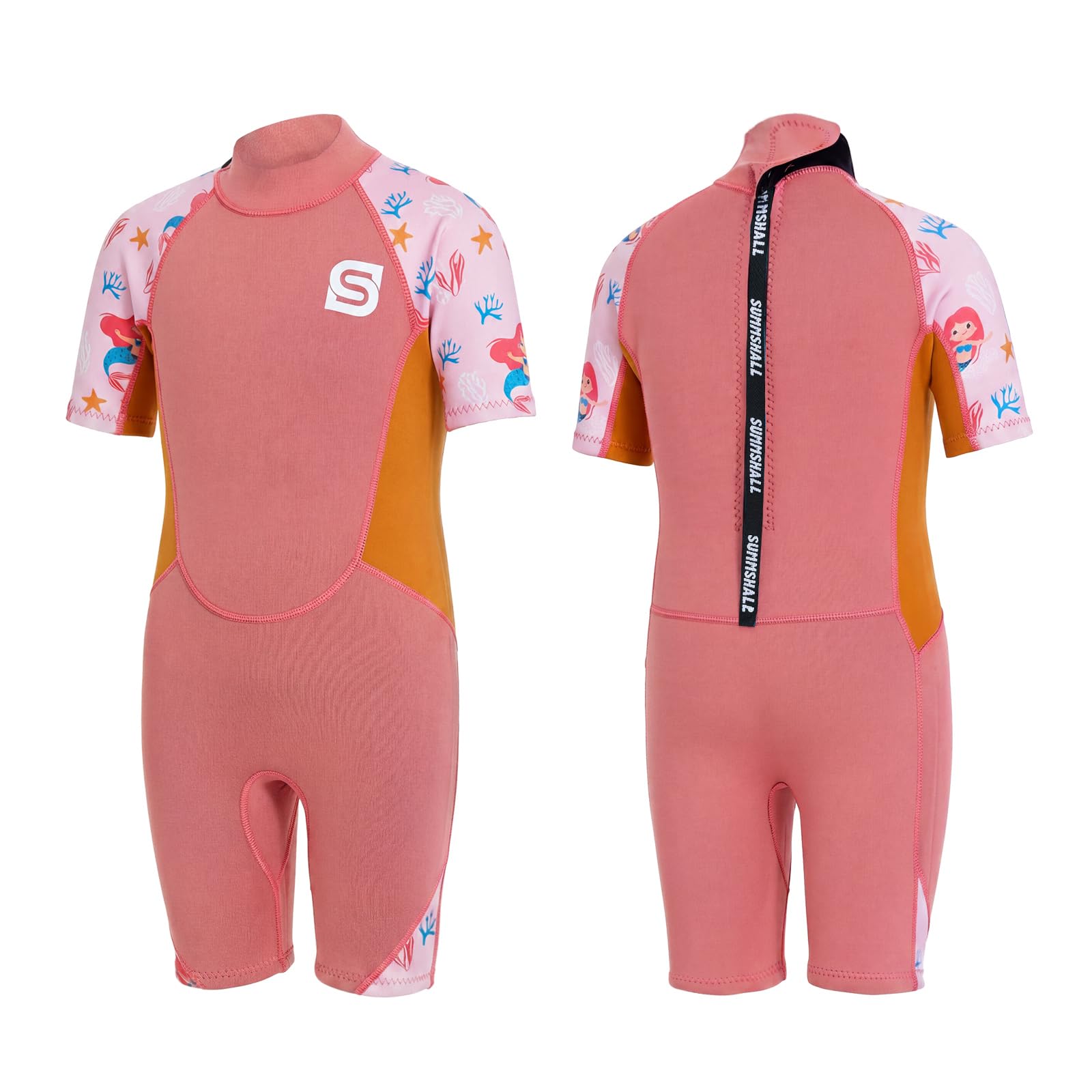 Combinaison en néoprène pour enfants, 2 mm - Thermique - Shorty - Pour garçons, filles et tout-petits - Flexible et chaud - Protection solaire UPF50+ - Pour la natation, le surf, la plage