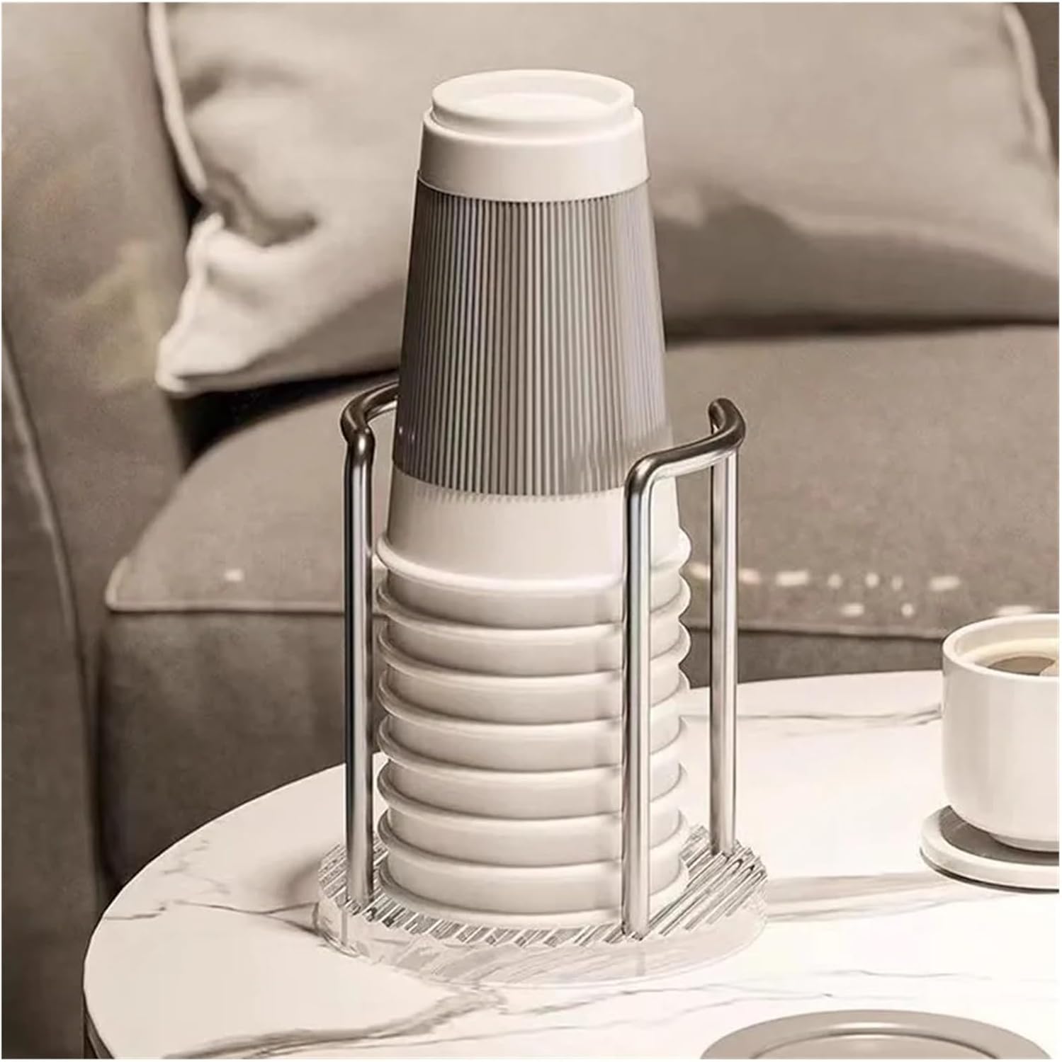 2 Pcs Thickened Disposable Paper Cup Holder Sturdy Household Water Dispenser High-end Storage Rack(Color 2)