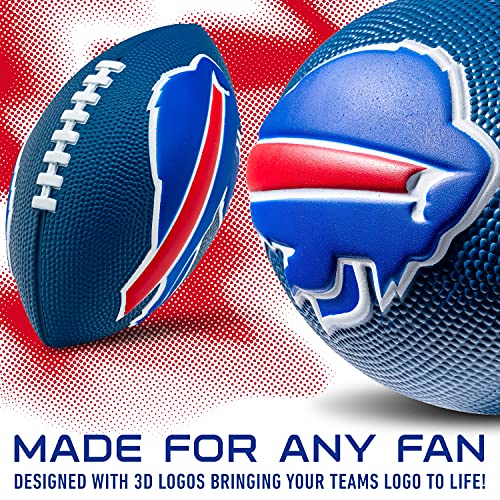 Image of Franklin Sports NFL Football - Kids Foam Football - Soft Junior Size 8.5 inch Ball with 3D Logos - Perfect for Gameday + Tailgates
