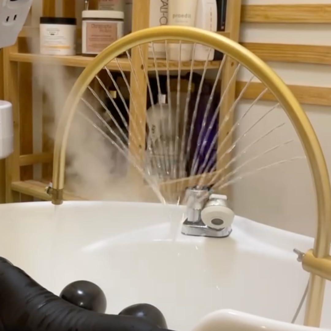 Cabezal de SPA para Terapia de Agua, Marco de Salida de Agua, Cascada Ajustable, se Adapta a la mayoría de los Cuencos de champú, Cama para Equipos de salón de masajes